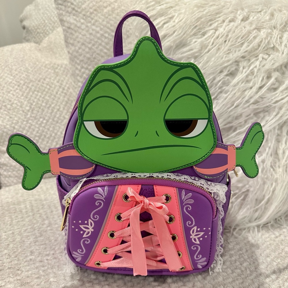 Disney Tangled Pascal Loungefly Mini Backpack! NWT! Brand New! ✨ Ultra Rare ✨ 🦎